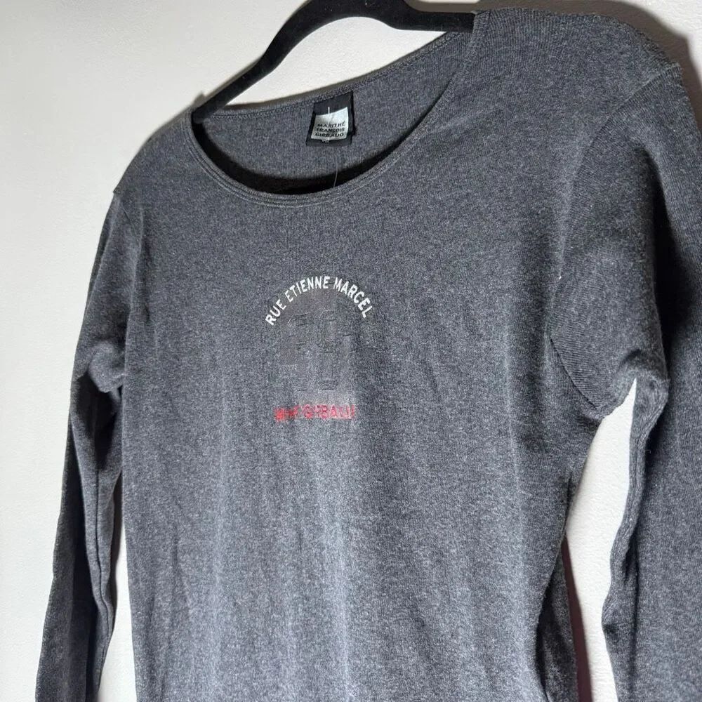 NWT Marithé + François Girbaud “Rue Étienne Marcel” Long Sleeve Tee Y2K Shirt